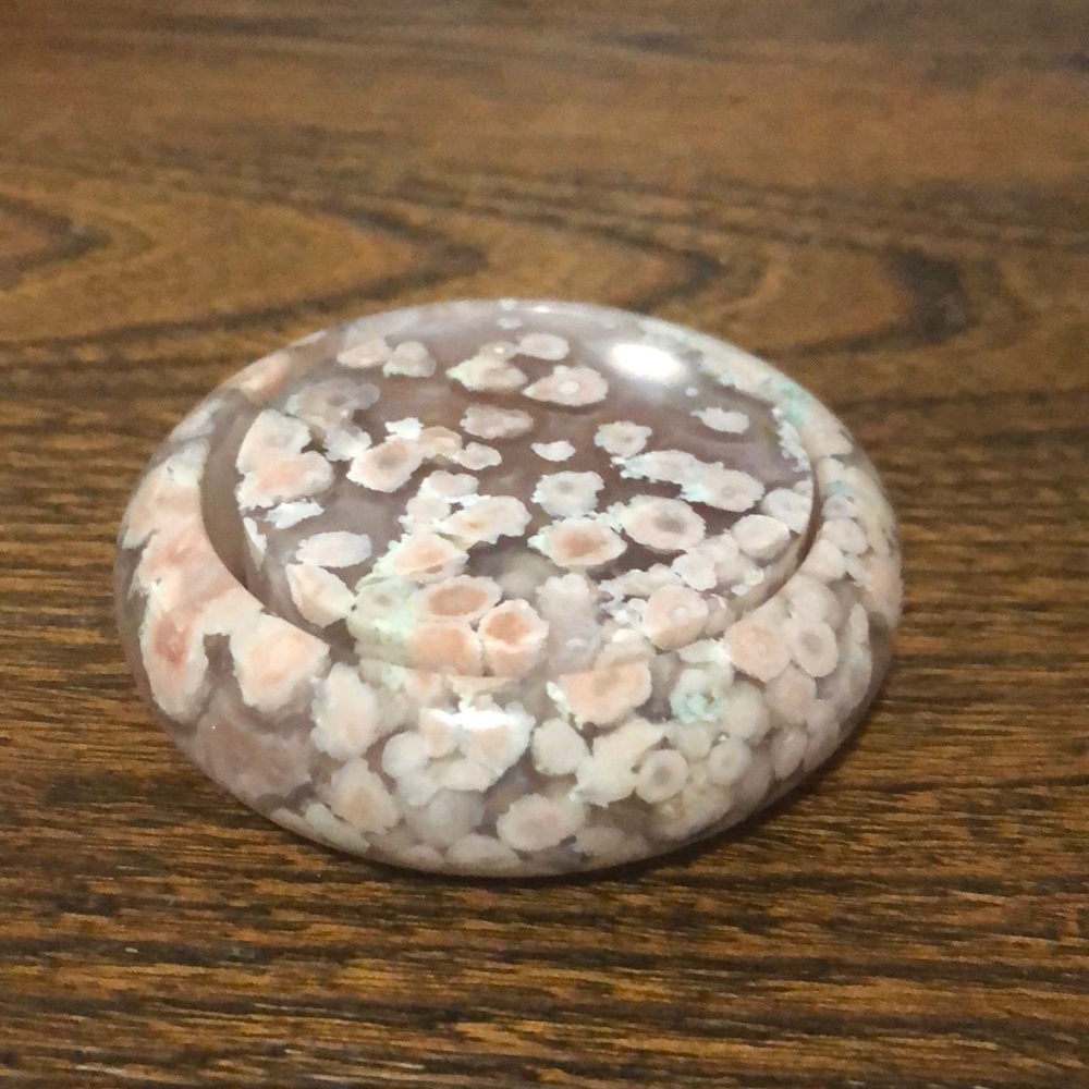 Cherry Blossom Agate Bangle - Peach Garden